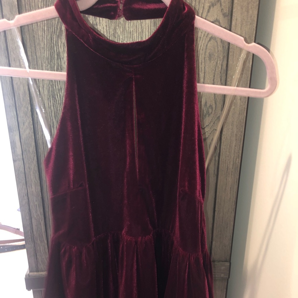 Velvet Peplum Top